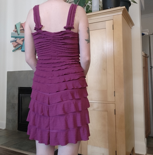 Studio M Purple Ruffle Dress - Picture 2 of 5